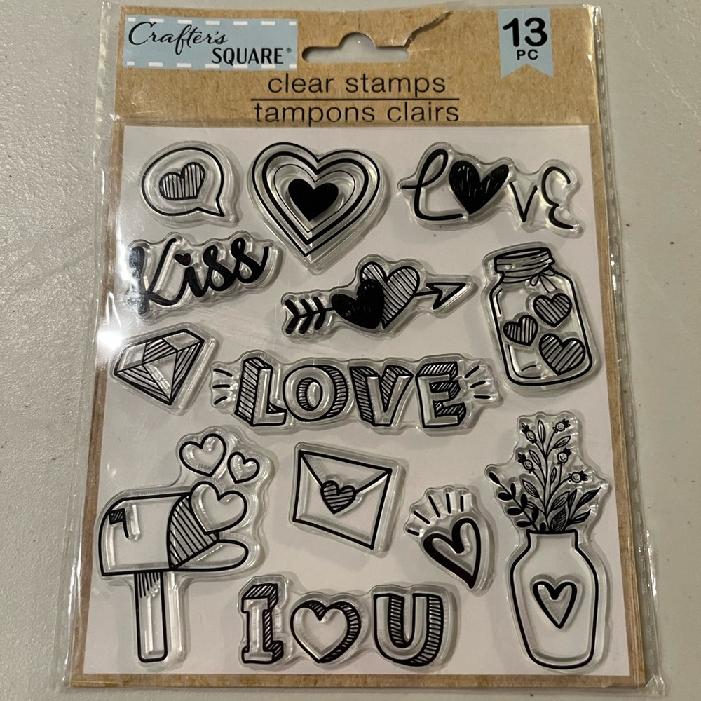 Black Clear Stamps Set
